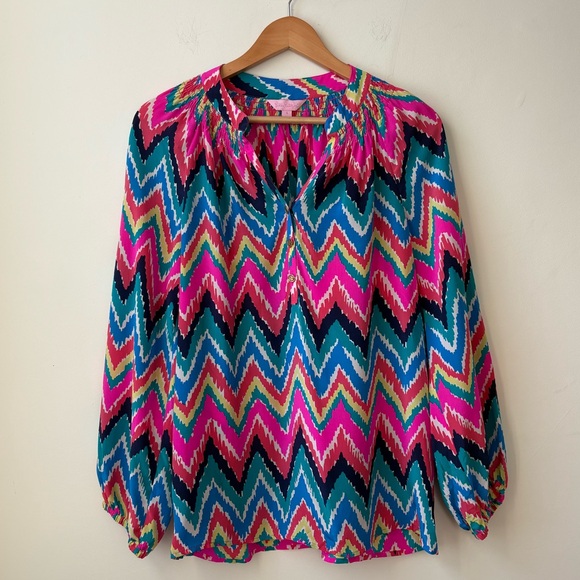 Lilly Pulitzer Silk Elsa Blouse - Picture 2 of 14